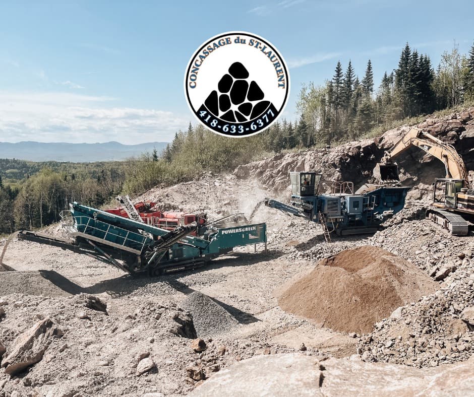 Chantier de concassage Concassage du St-Laurent